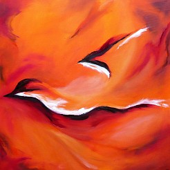 Blackbird geschilderd door 