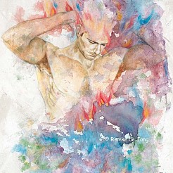 Hephaistios geschilderd door 