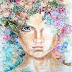 Flora geschilderd door 