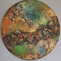 Round we go geschilderd door 