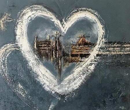 Love connection geschilderd door Gemstones-Art