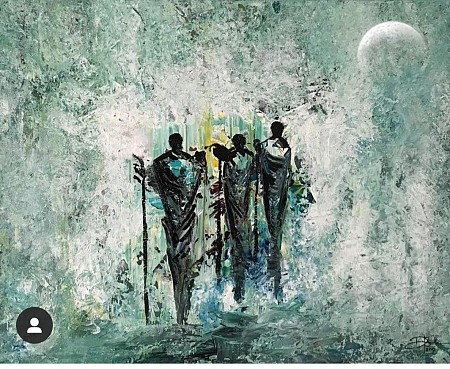 The Journey geschilderd door Gemstones-Art