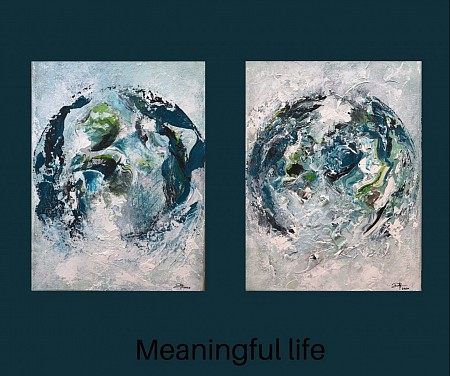 Meaningful life geschilderd door Gemstones-Art