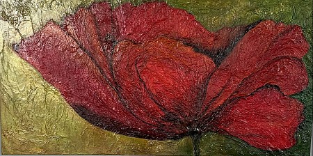 Papaver geschilderd door Hannie Hopster